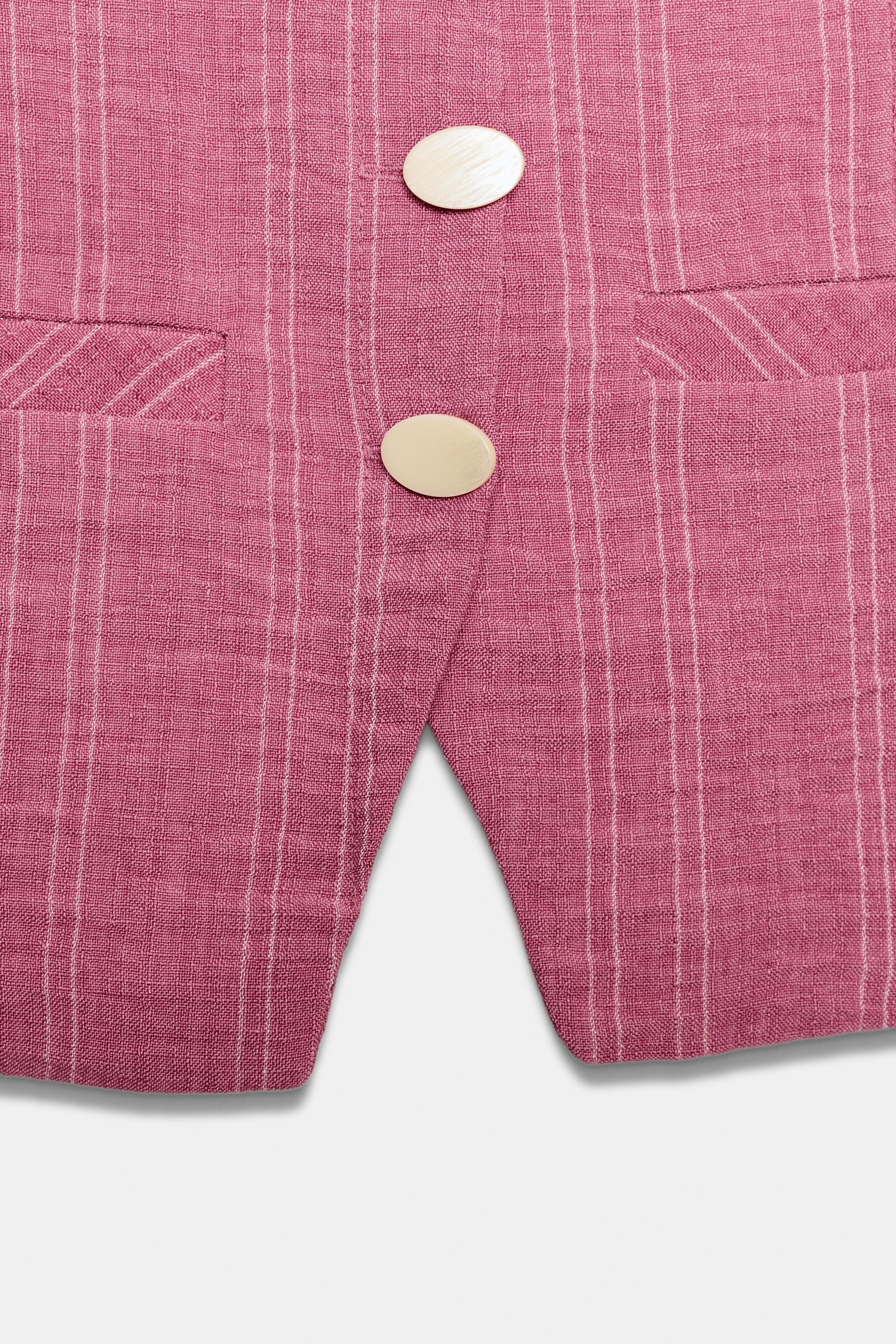 GILET HALTER À RAYURES ET LAÇAGES